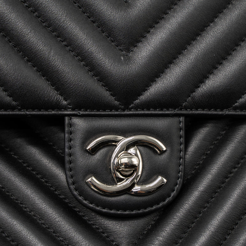 Chanel Urban Spirit Backpack Chevron Calfskin Black SHW