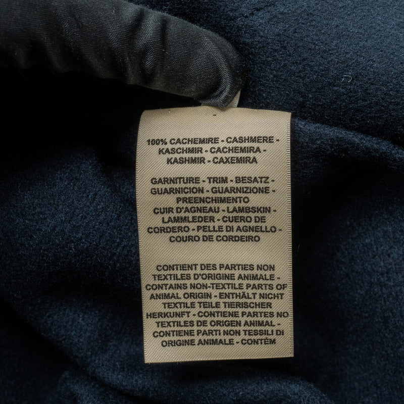 Hermes Size 34 Mid-Length Coat Cashmere Navy