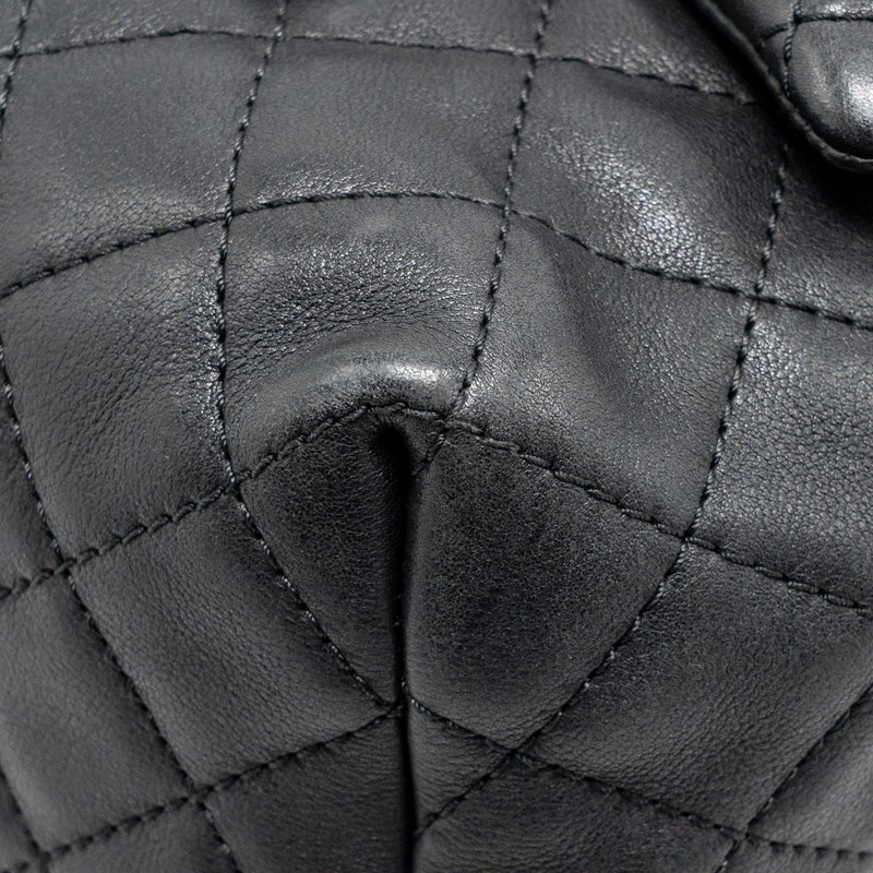 Chanel 15B CC Flap Backpack Calfskin Black Ruthenium Hardware