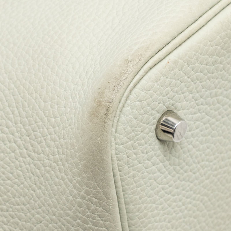 Hermes Picotin 22 lock bag Clemence Gris Neve SHW stamp B