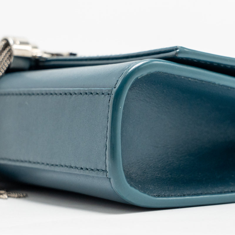 Saint Laurent/YSL Small Kate Bag with Tassel Caflskin Blue SHW