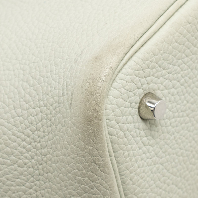 Hermes Picotin 22 lock bag Clemence Gris Neve SHW stamp B