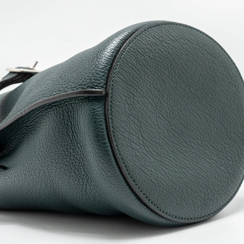 Celine Nano Bucket Big Bag Grained Calfskin Dark Green SHW