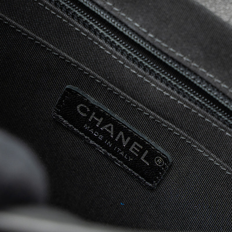 Chanel Urban Spirit Backpack Chevron Calfskin Black SHW