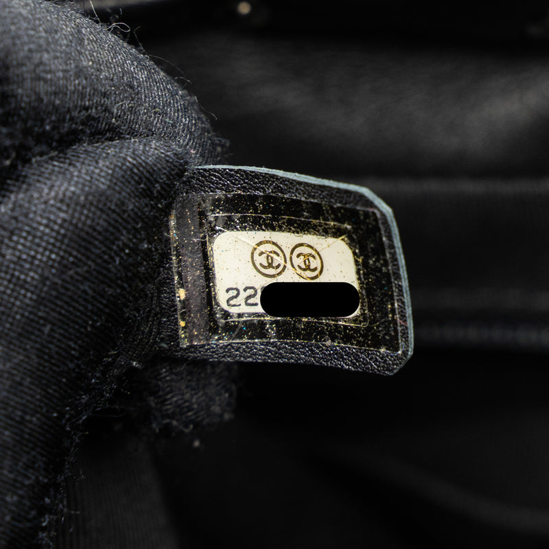 Chanel Urban Spirit Backpack Chevron Calfskin Black SHW