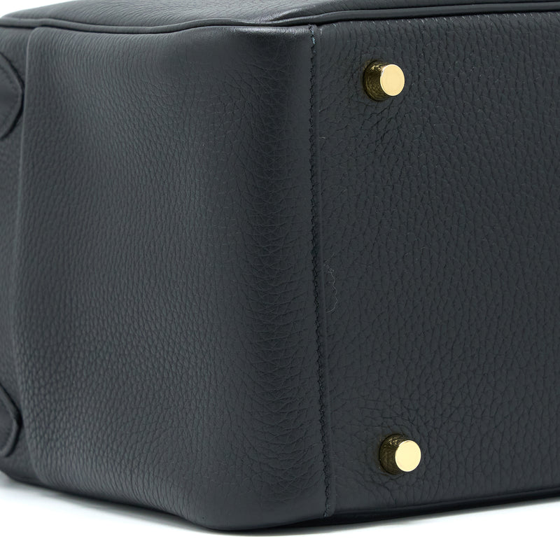 Hermes Lindy 30 Clemence Black GHW Stamp U
