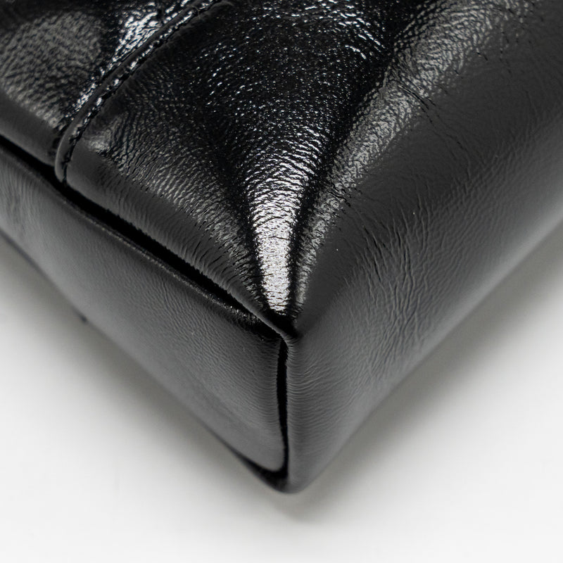 Chanel Mini 31 Clutch with Chain Shiny Calfskin Black LGHW (Microchip)