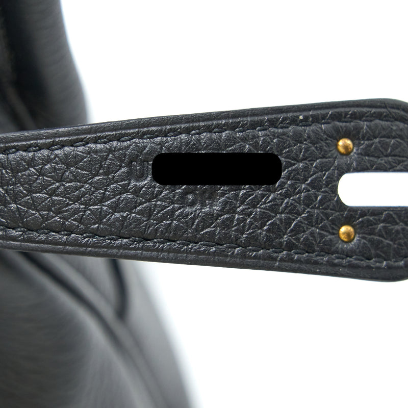 Hermes Lindy 30 Clemence Black GHW Stamp U