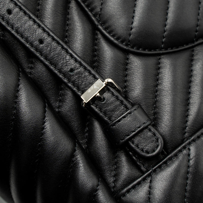 Chanel Urban Spirit Backpack Chevron Calfskin Black SHW