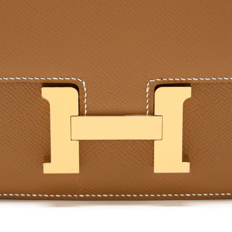 Hermes Mini Constance Epsom Gold GHW Stamp U