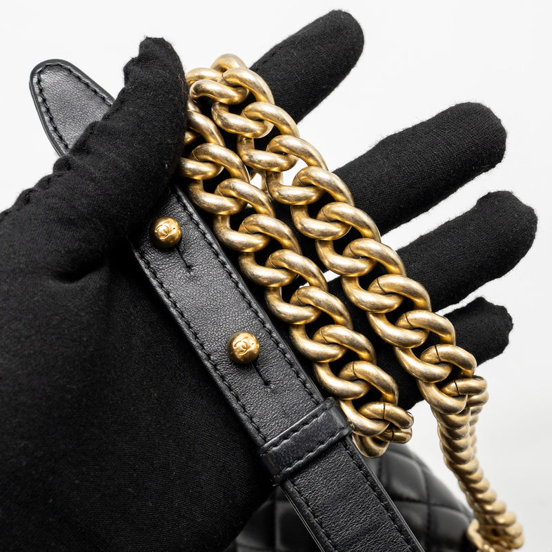 Chanel Medium Boy Bag Lambskin Black GHW
