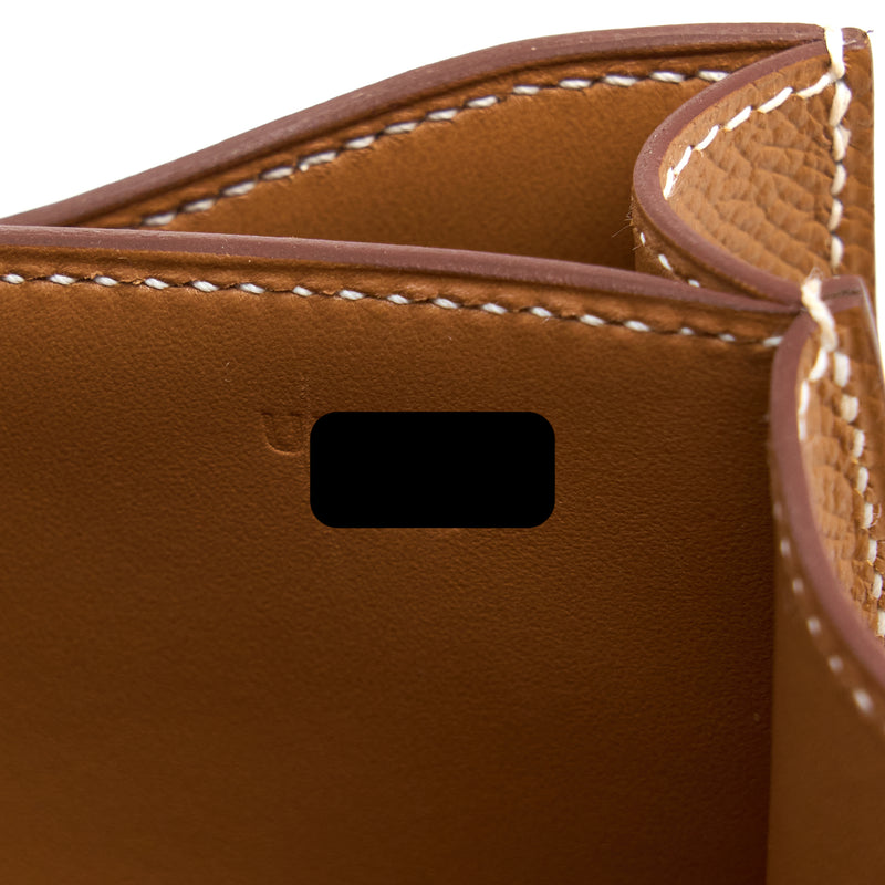 Hermes Mini Constance Epsom Gold GHW Stamp U