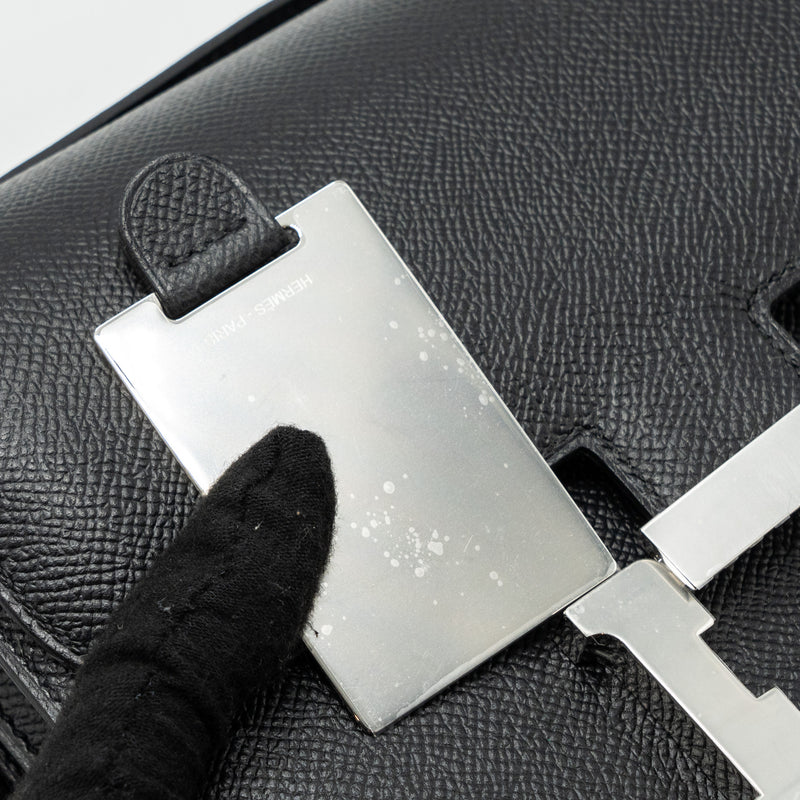 Hermes mini constance epsom black SHW stamp B (new version)