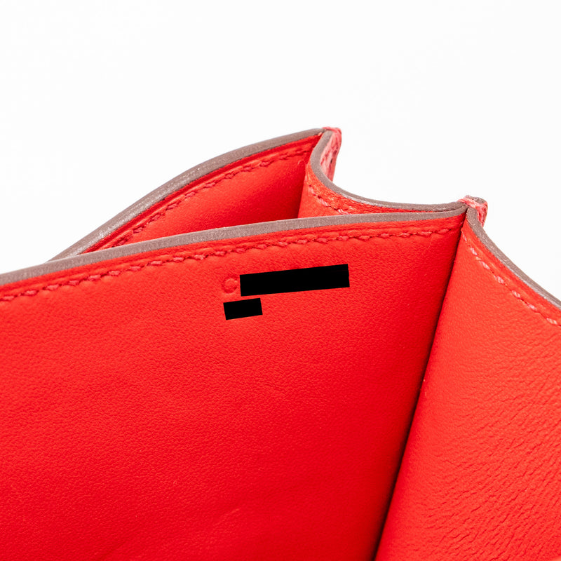 Hermes Mini Constance Epsom Q5 Rouge Casaque GHW Stamp C