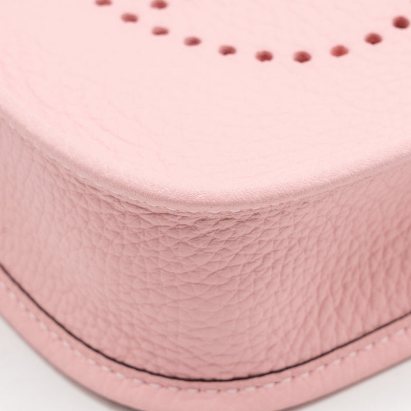 Hermes Mini Evelyne Clemence Rose Sakura SHW Stamp K