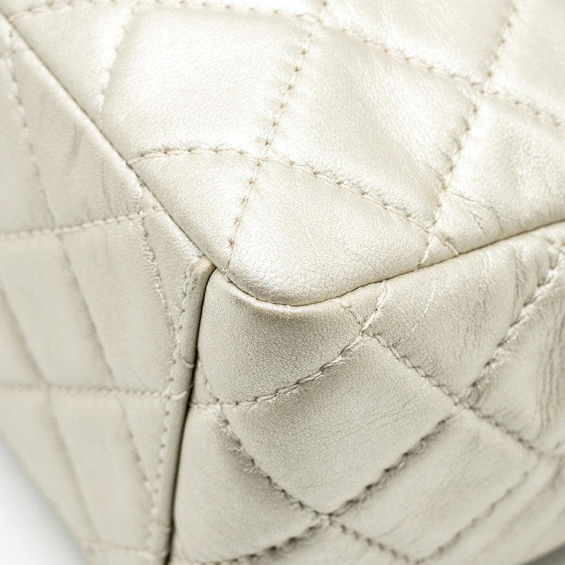 Chanel Classic Quilted Flap Bag Lambskin Metallic Pale Gold SHW