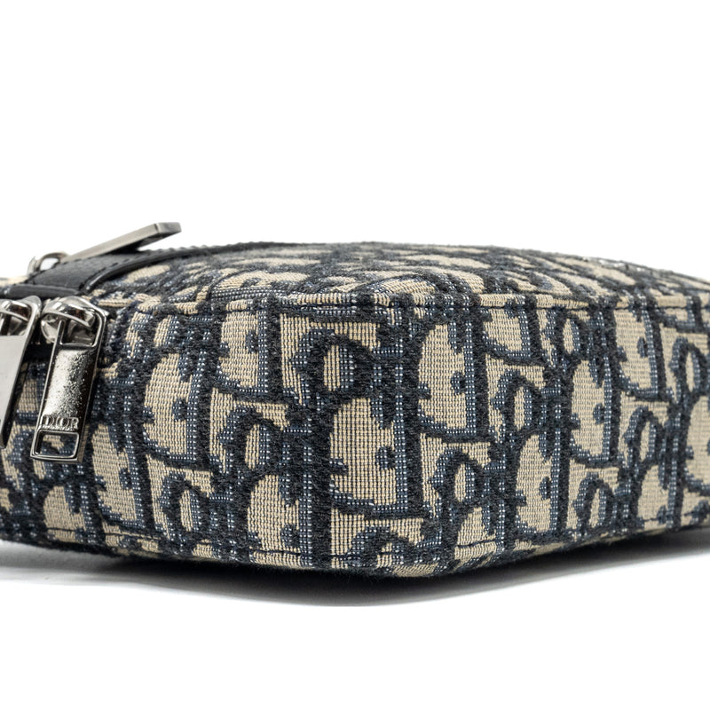 Dior safari bag with strap black Oblique jacquard SHW