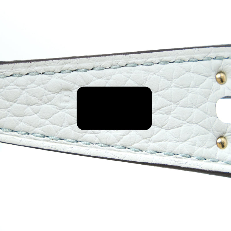 Hermes Lindy 26 Clemence Blue Pale SHW Stamp B