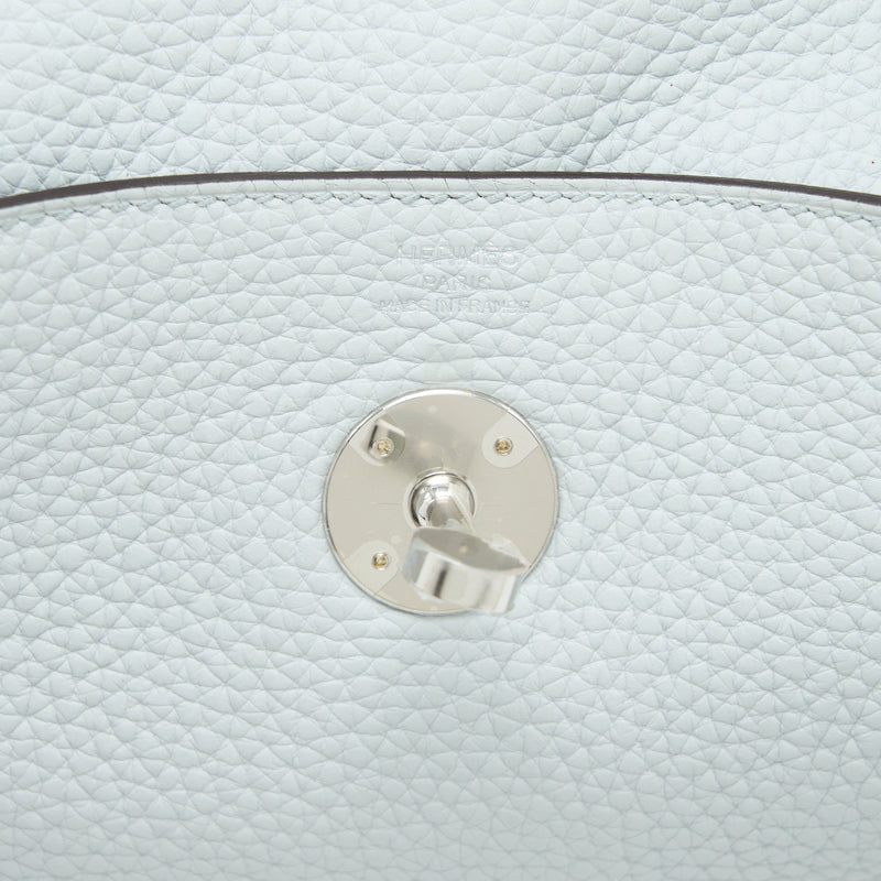 Hermes Lindy 26 Clemence Blue Pale SHW Stamp B