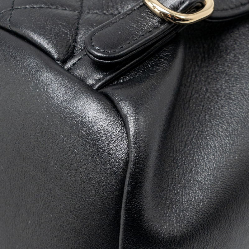 Chanel Large Duma Backpack Calfskin Black LGHW (microchip)