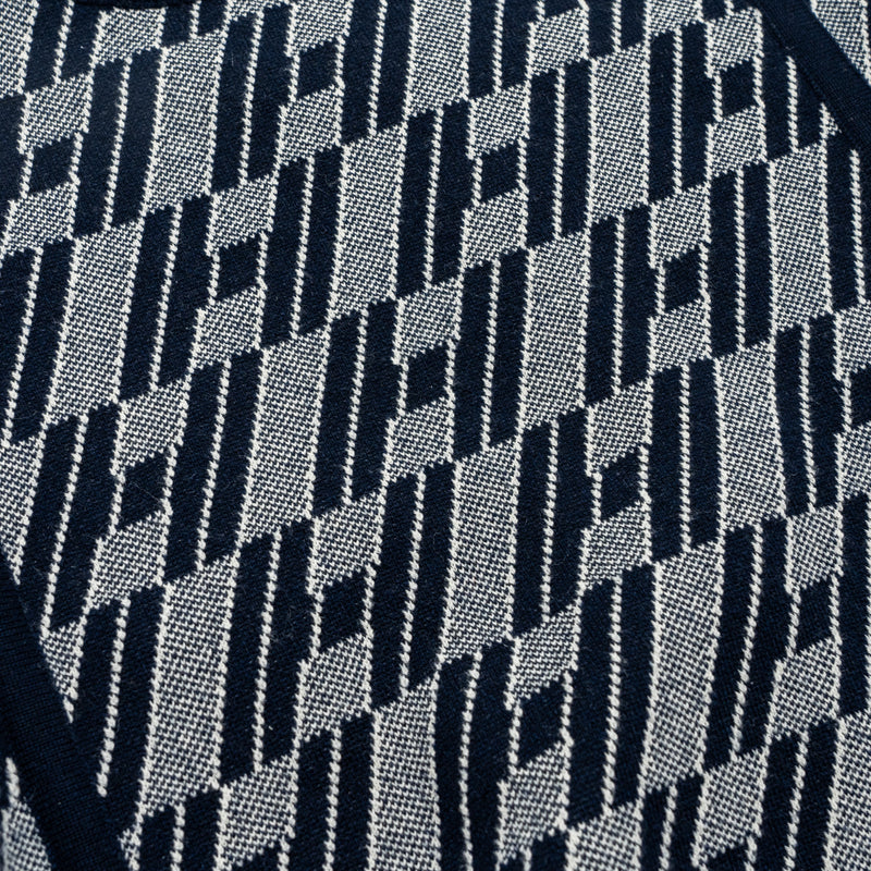 hermes size 34 reversible knitwear cashmere / cotton Navy