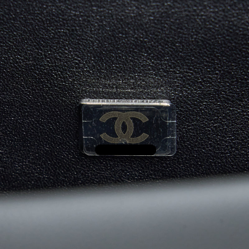 Chanel Small Boy Bag Caviar Black Ruthenium SHW (Microchip)