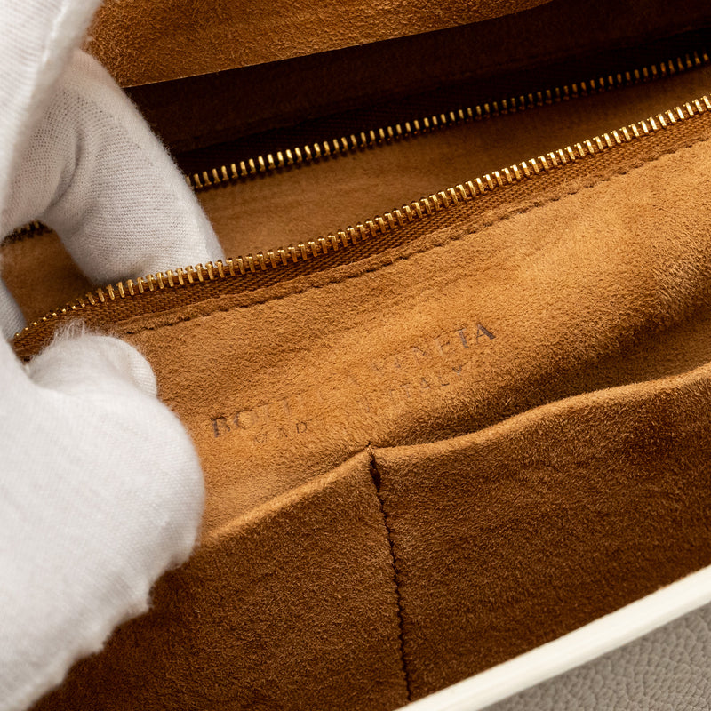 Bottega veneta large Arco tote bag grained calfskin white GHW