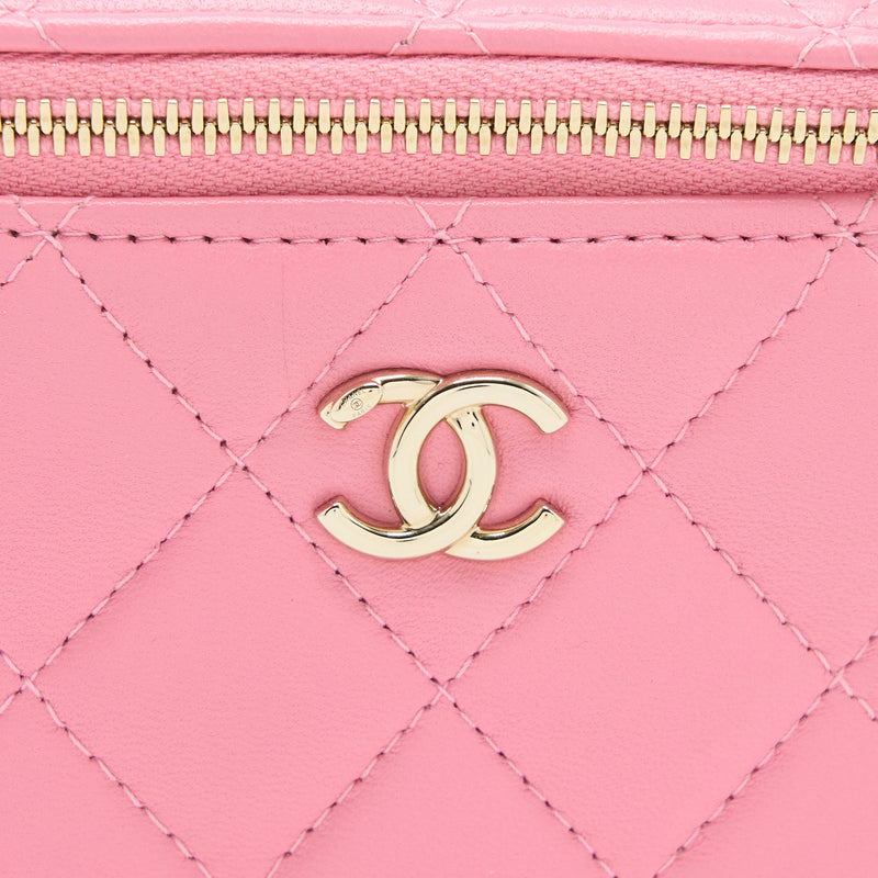 Chanel Mini Trendy CC Vanity with Chain Lambskin Pink LGHW