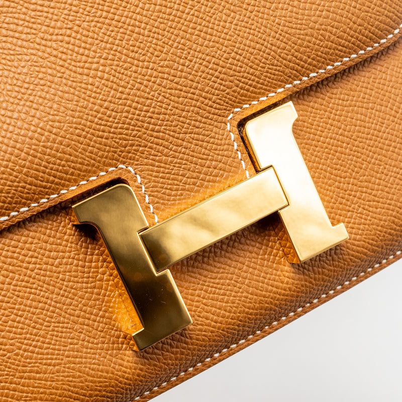 Hermes Mini Constance Epsom Gold GHW Stamp Z