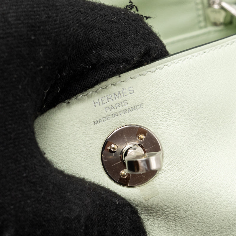 Hermes Mini Lindy Swift Vert Fizz SHW stamp B