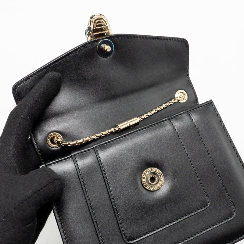 Bvlgari Serpenti Forever Crossbody bag Calfskin Black LGHW