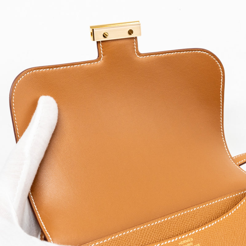 Hermes Mini Constance Epsom Gold GHW Stamp Z