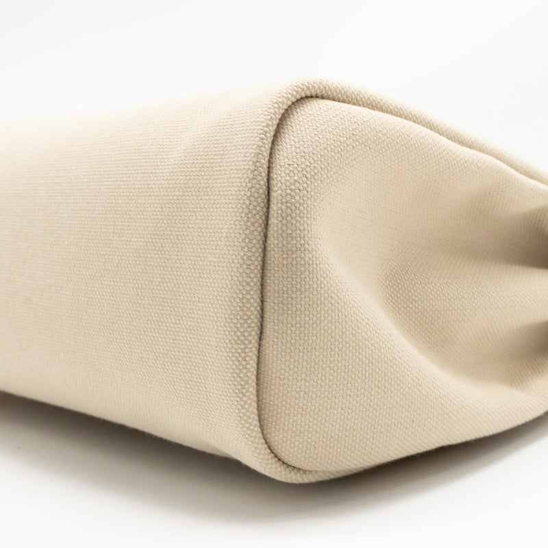 Hermes Herbag 31 Zip Bag Canvas/Hunter Leather Beton/Naturel Sable GHW Stamp U