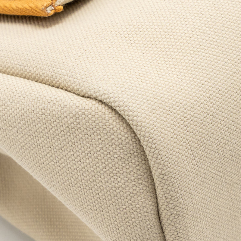 Hermes Herbag 31 Zip Bag Canvas/Hunter Leather Beton/Naturel Sable GHW Stamp U