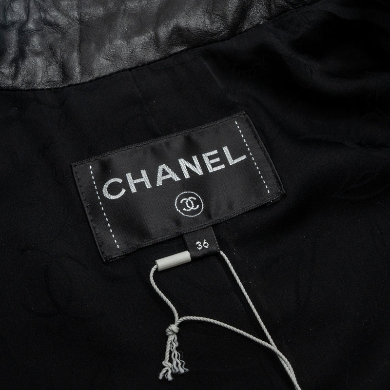 Chanel 17A size 36 Jacket Fantacy Tweed / calfskin black