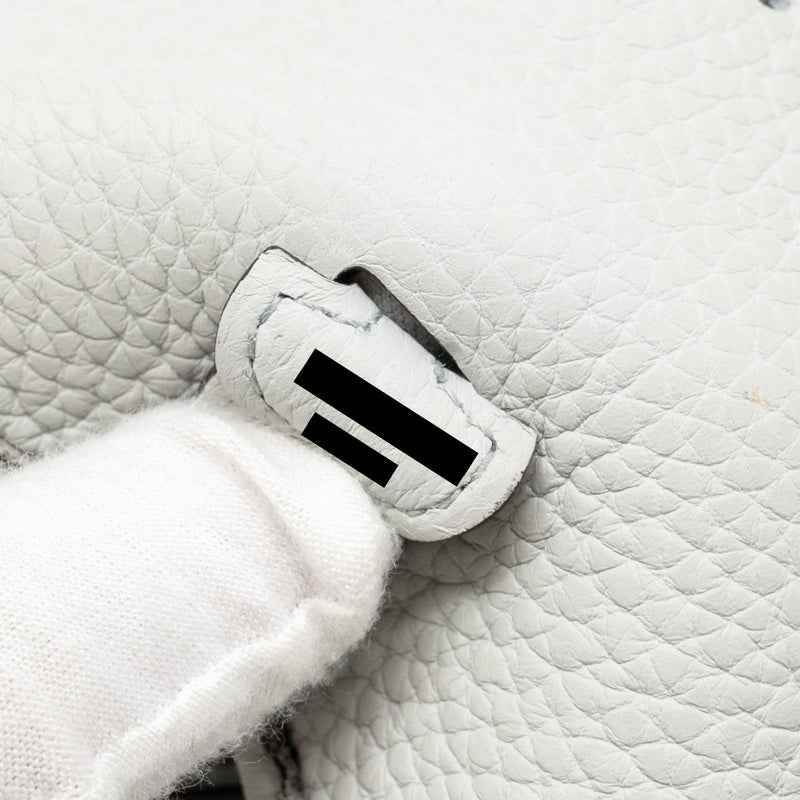 Hermes Mini Evelyne Clemence Blue Pale SHW Stamp U