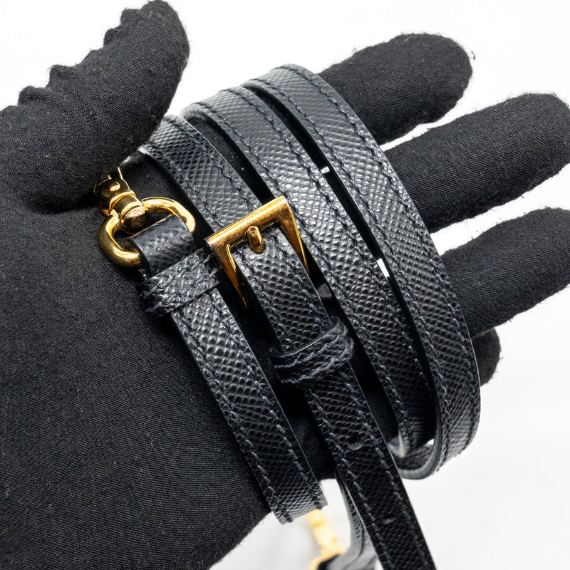 Prada double bag Saffiano calfskin black GHW