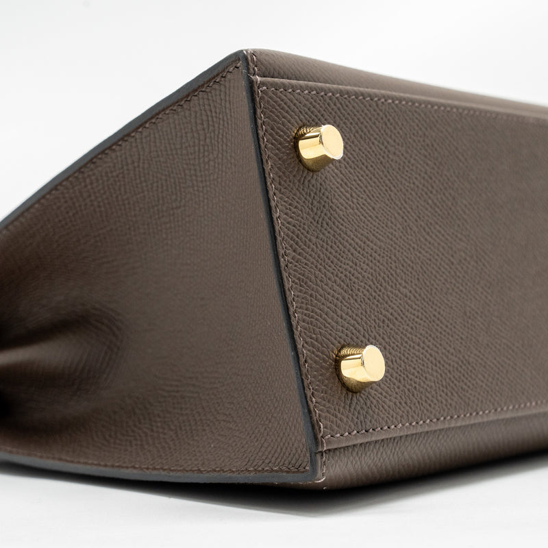 Hermes Kelly 25 Epsom Ecorce/Etoupe/Noir GHW Stamp B