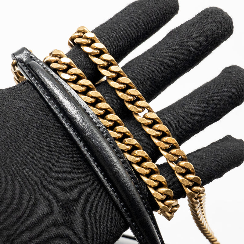 Saint Laurent/YSL Medium Sunset Bag Smooth Leather Black GHW
