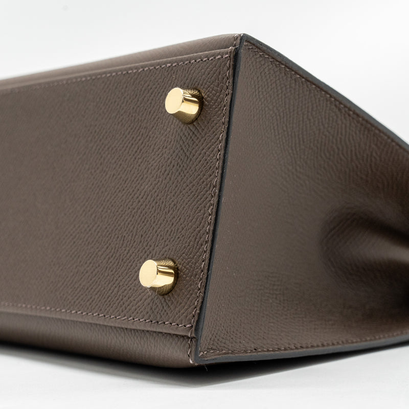 Hermes Kelly 25 Epsom Ecorce/Etoupe/Noir GHW Stamp B