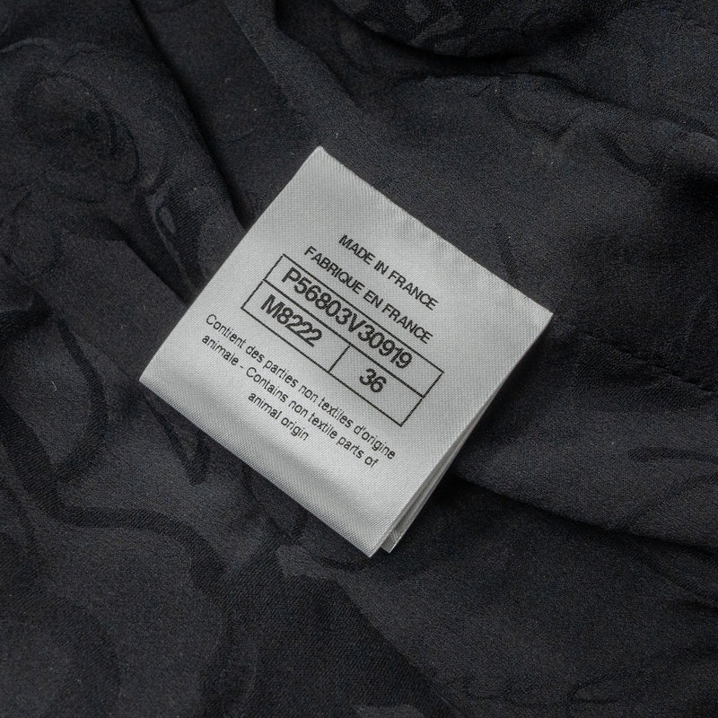 Chanel 17A size 36 Jacket Fantacy Tweed / calfskin black