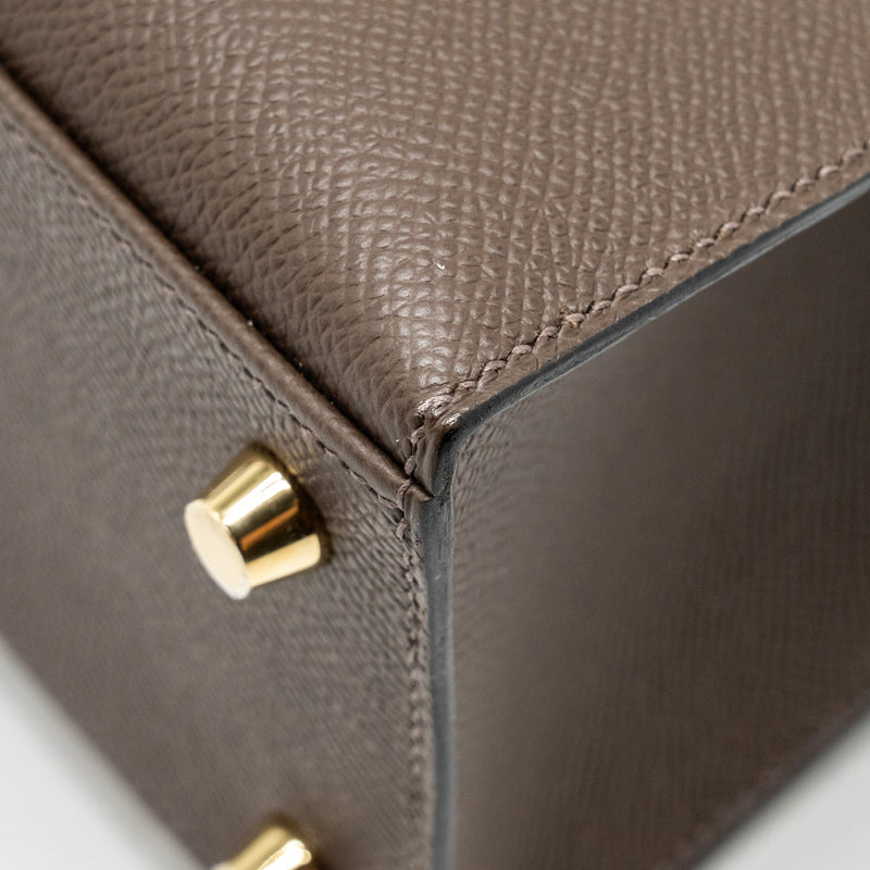 Hermes Kelly 25 Epsom Ecorce/Etoupe/Noir GHW Stamp B