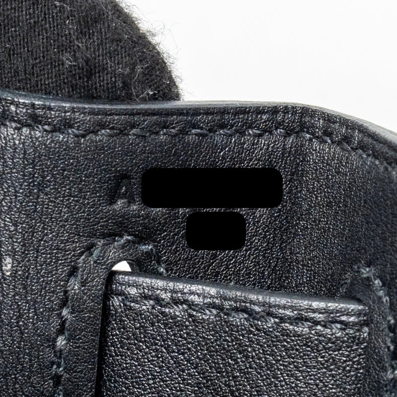 Hermes Kelly 32 limited edition Toile de washed canvas / swift leather black / cavalcadour print SHW stamp A