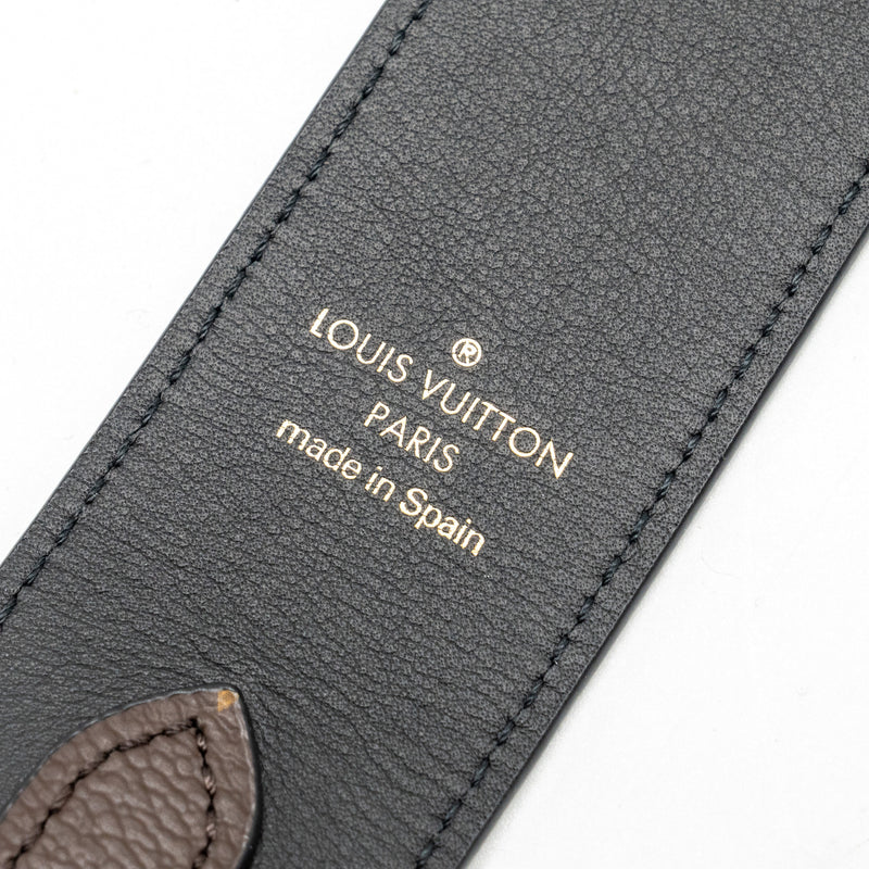 LOUIS VUITTON Bandouliere Shoulder Strap Monogram Canvas Black GHW