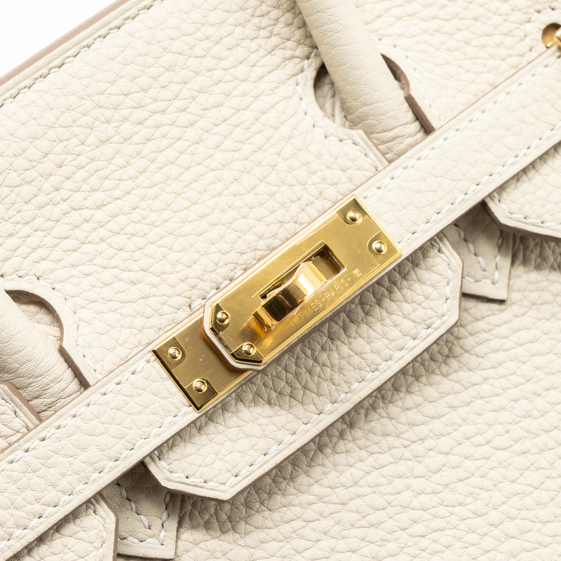 Hermes birkin 25 togo craie GHW stamp B