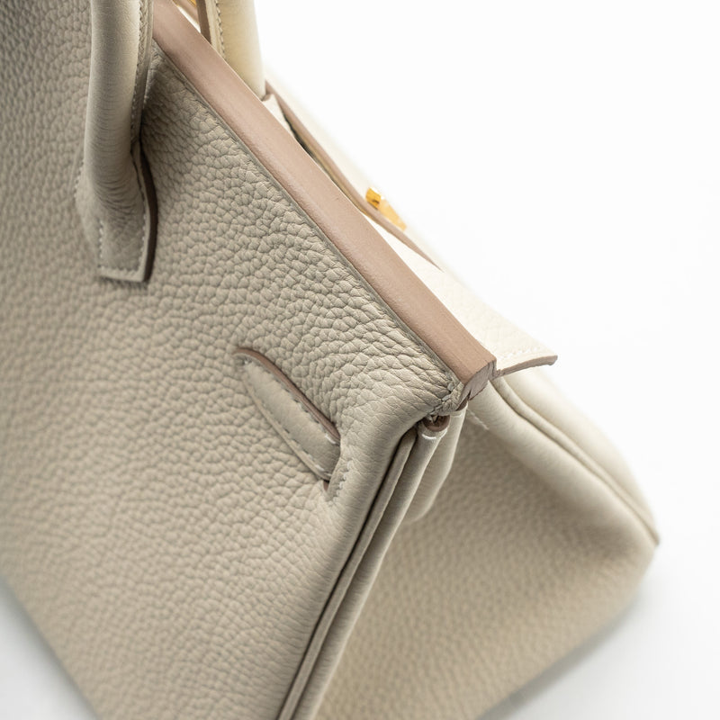Hermes birkin 25 togo craie GHW stamp B