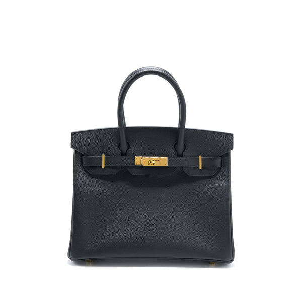Hermes Birkin 30 Epsom Black GHW Stamp C