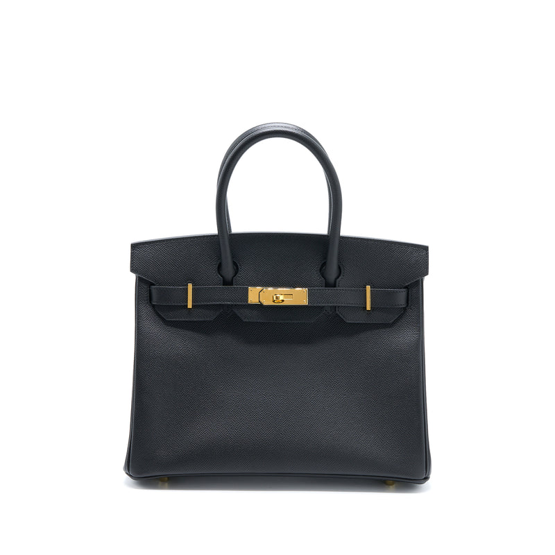 Hermes Birkin 30 Epsom Black GHW Stamp C