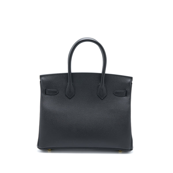 Hermes Birkin 30 Epsom Black GHW Stamp C
