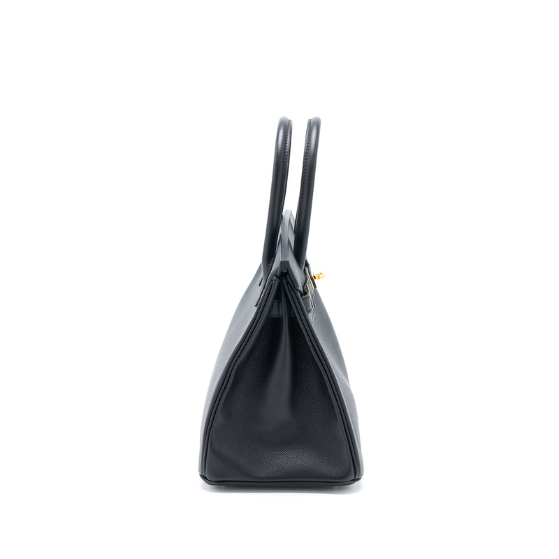 Hermes Birkin 30 Epsom Black GHW Stamp C